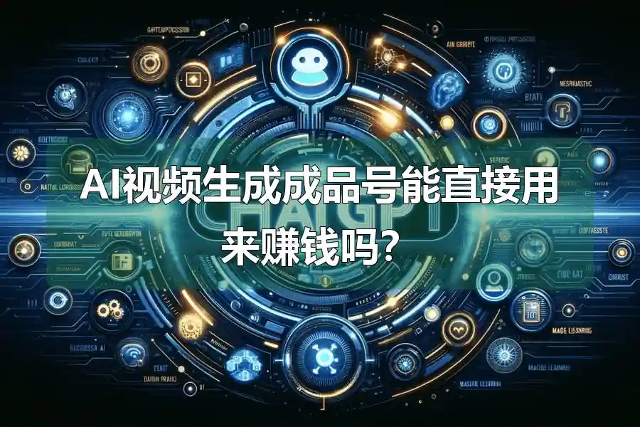 AI视频生成成品号能直接用来赚钱吗？